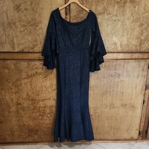 VENUS Midnight Blue Long Sleeve Dress